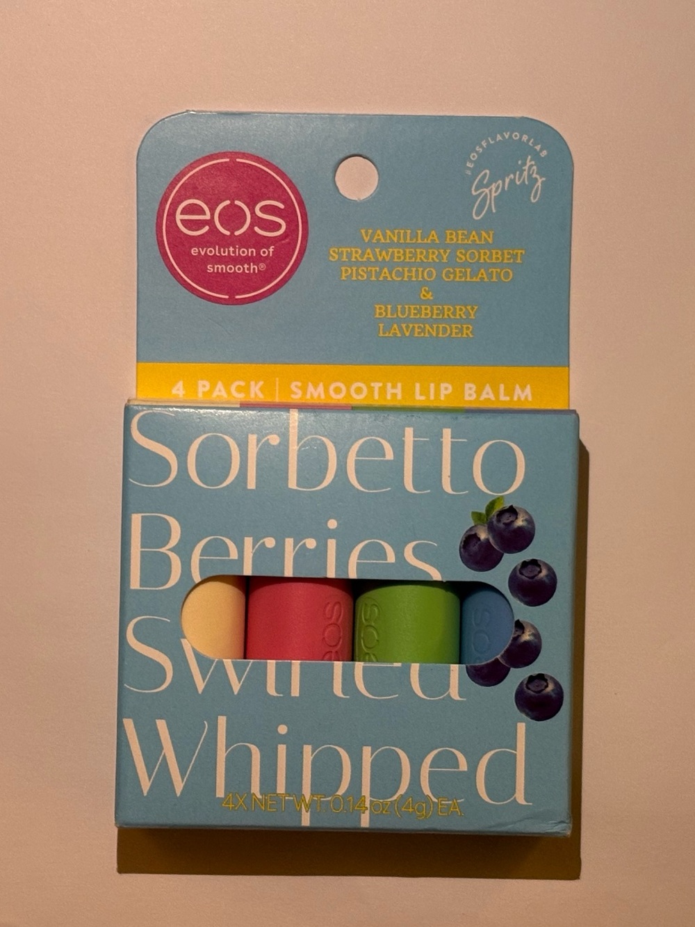 EOS 4 pack lip balm